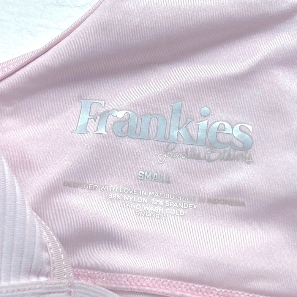 Frankie’s Bikinis - Drew Top (Small) & Bottom (Medium), Color - Rosewater